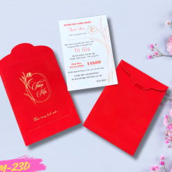 Thiệp mời đỏ TM23D