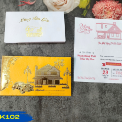 Thiệp tân gia TG-K102 – Vàng nhũ đậm